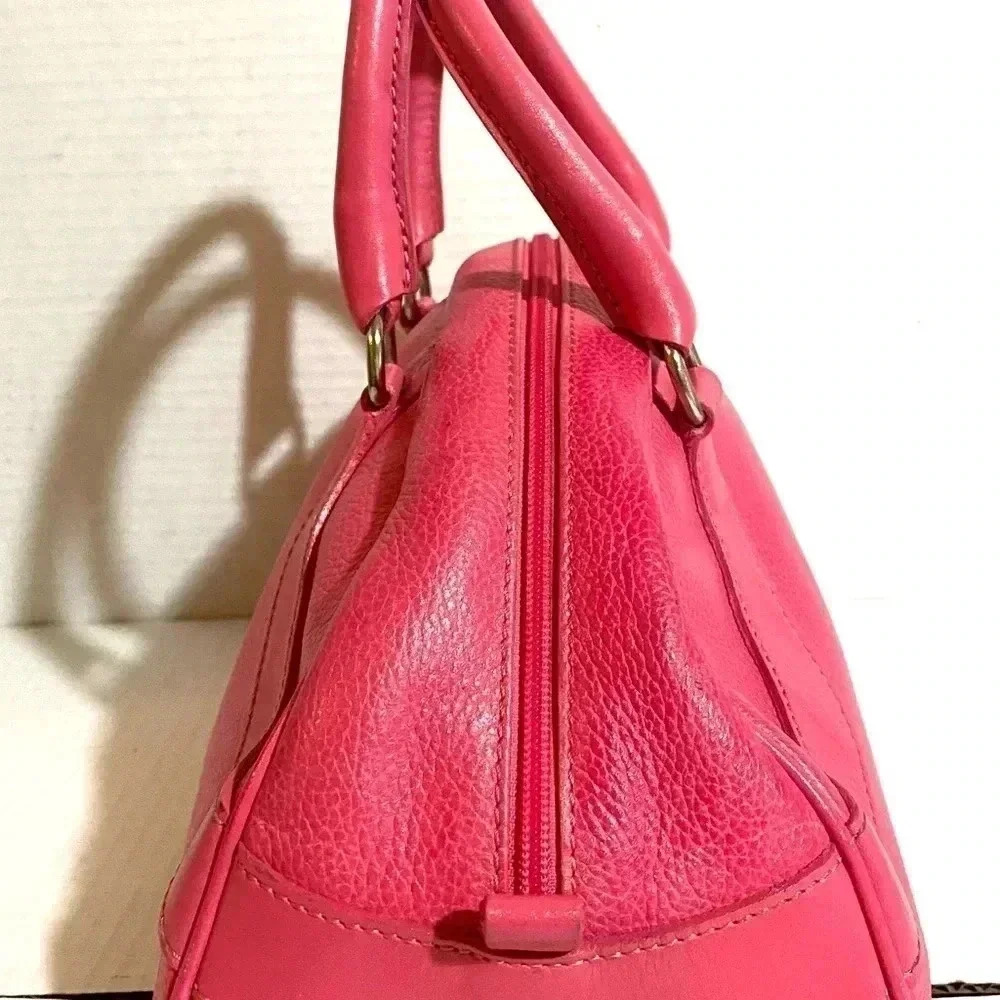 Longchamp pink leather satchel handbag - Picture 5 of 12